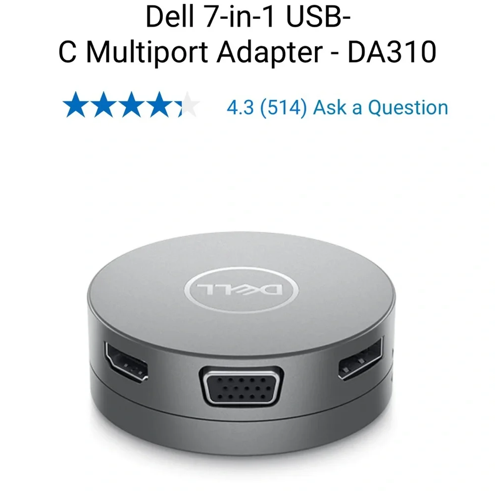 Dell 7-In-1 USB-C Adapter - Like New